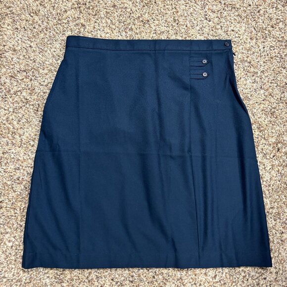 Lands' End Dresses & Skirts - Lands End Navy Blue One Pleated Skirt - NWOT - Women's Size 14 - 2107